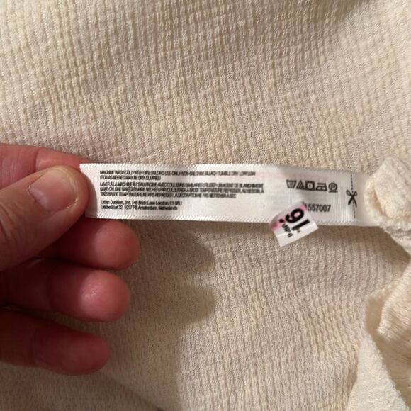 Free People XS Intimately “You and I” Floral Turtleneck Ivory Crème - Picture 13 of 17